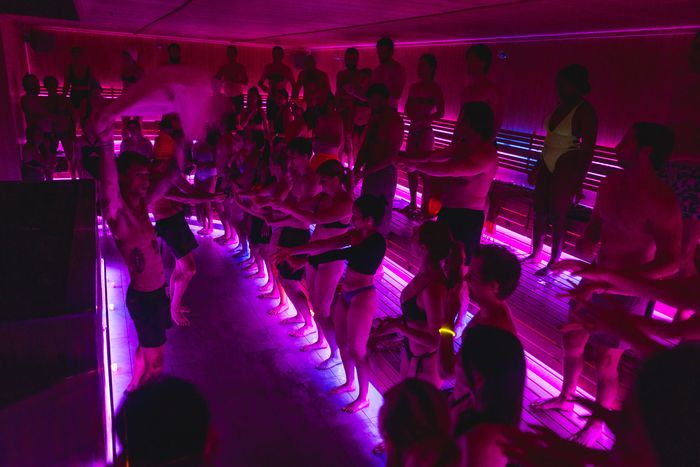 Who Goes to a Sober Morning Sauna Rave?